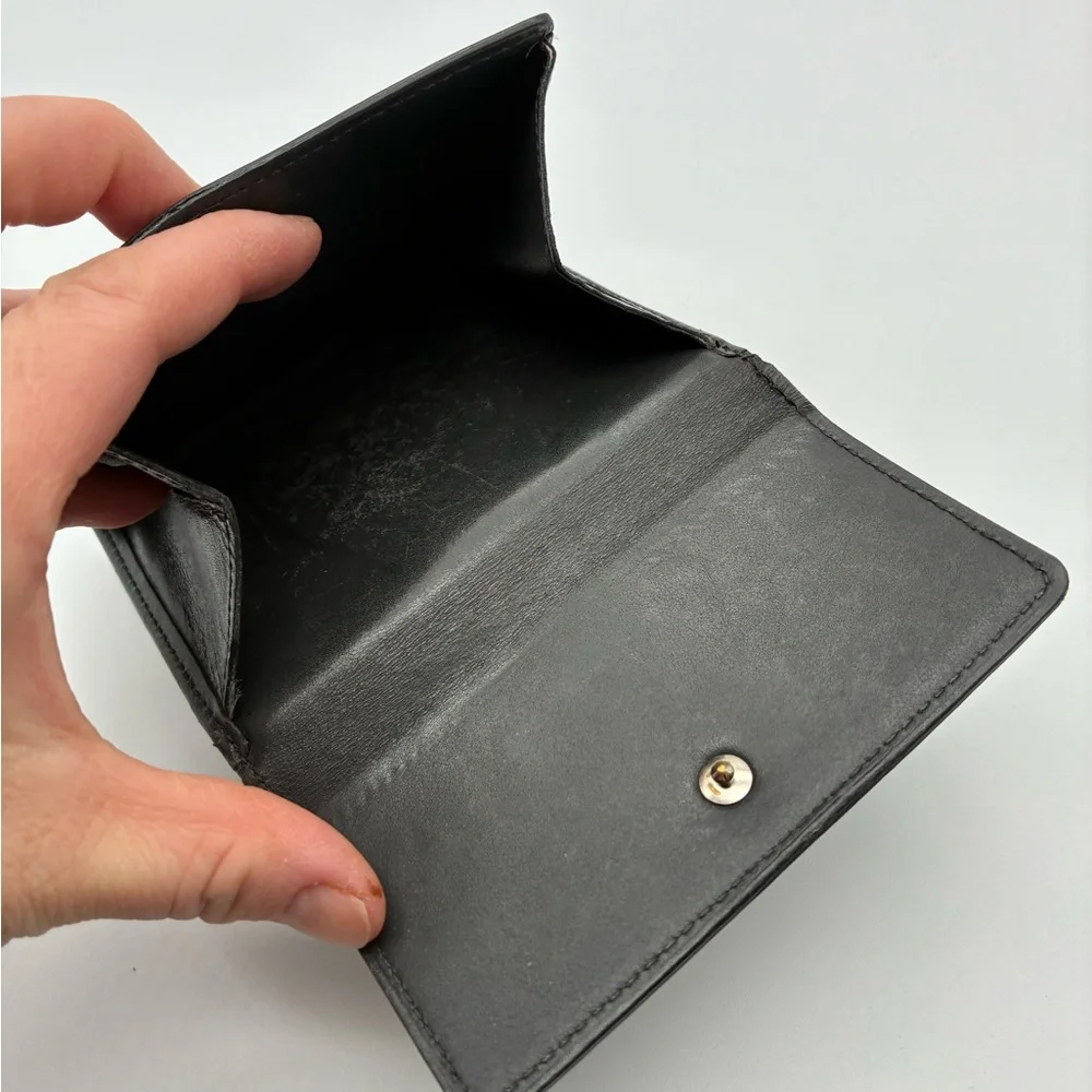 Louis Vuitton Black Monogram VERNIS Embossed Compact Wallet
